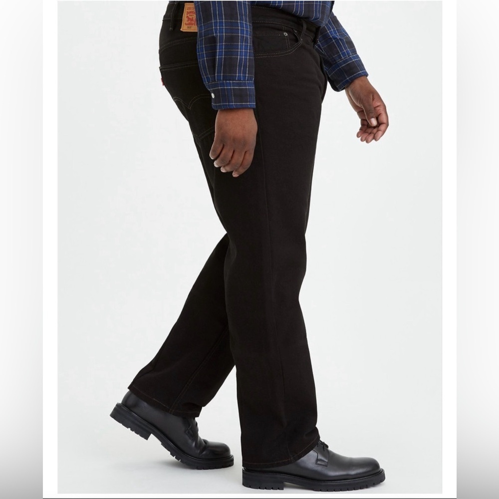 Levi’s Men’s 505 Regular Fit Straight Leg Jeans Black (Big & Tall)